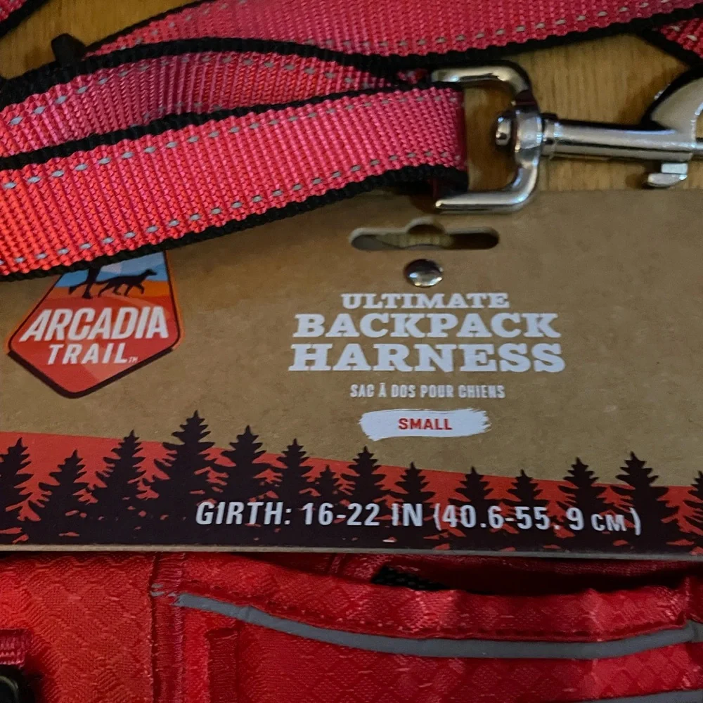 NWT Arcadia Trail Harness sz Small + Bamboo Quick Control Leash w/Seatbelt